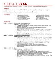 customer service representative resume