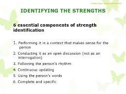 Everyone possesses all 24 character strengths in different degrees, so each person has a truly unique character strengths profile. Strengths Model Approach There Is Nothing In A