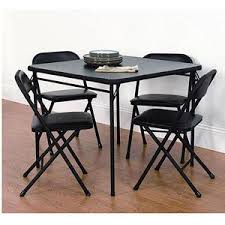 5 Piece Folding Table Card Table And Chairs Chair Set Table And Chair Sets