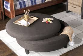 Adler Fabric Large Round Storage Ottoman Round Storage Ottoman Round Ottoman Coffee Table Large Round Ottoman