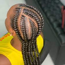 Stitchedbraids With Design Braided Hairstyles For Black Women Weave Hairstyles Braided Braids With Weave