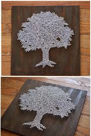 Fadenbild Baum Fadenbilder Fadenkunst Muster Kieselsteinkunst
