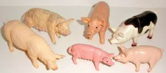 6 Collectible Vinyl Pig Sow Figures From Safari Ltd Aaa Sun Wai Toys 1 75 5 5 Animal Figures Piglets Farm Baby Piglets