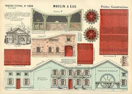 Epinal N1228 Moulin Eau Paper Houses Paper Doll House Paper Toys