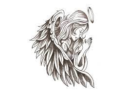 Maybe you would like to learn more about one of these? Outline Praying Angel Tattoo Drawings Novocom Top