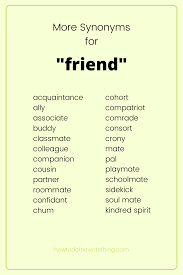 More Synonyms For Friend Writing Tips In 2020 Essay Writing Skills Writing Words Learn English Words