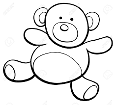 Download Black And White Cartoon Illustration Of Teddy Bear Toy Clip Art Royalty Free Cliparts Vectors And Stock Illustration Image 121822541