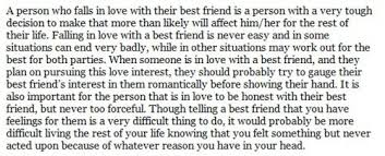 We became friends but i don't know when your presence becomes so important to me and that time i know i'm in love with you. Quotes About Falling In Love With Your Best Friend Quotesgram