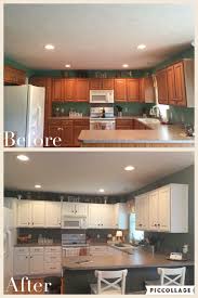 Solid Oak Cabinet Facelift White Paint Oil Rubbed Bronze Hardware And Gray Walls Perfection Custom Kitchen Cabinets Kitchen Cabinets Redo Kitchen Cabinets