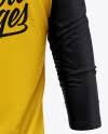 Download Men S Raglan 3 4 Length Sleeve T Shirt Mockup Back View In Apparel Mockups On Yellow Images Object Mockups