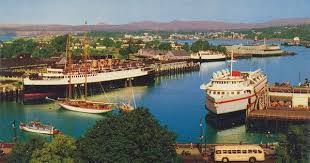 Black Ball Ferry Port Angeles Washington Postcard Victoria Harbour C 1953 Victoria Harbour Canadian Pacific Princess Cruises