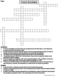 Tap on a word and type in the answer. French Revolution Crossword Puzzle Teaching Resources