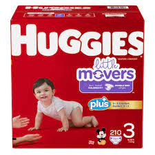 Huggies Little Movers Plus Size 3 210 Pack