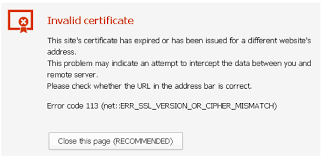 An error occurred during a connection to x.x.x.x. How To Fix Err Ssl Version Or Cipher Mismatch