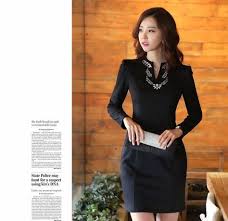 Model baju wanita kerah v. Pakaian Kerja Formal Kerah V Neck Dress Formal Untuk Wanita Eksekutif Dengan Gambar Gaun Model Pakaian Pakaian Kerja