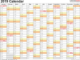 Twelve months in one or separate worksheets. 2018 Calendar 2019 Excel