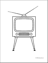 Tv coloring pages are a fun way for kids of all ages to develop creativity, focus, motor skills and color recognition. Clip Art Old Television Coloring Page I Abcteach Com Abcteach