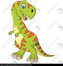 Cute dinosaur, jurassic period animal stegosaurus brachiosaurus, trex and pterosaurs. Cartoon Dinosaurier Tyrannosaurus Sieht Seitwarts Lizenzfreies Foto 27624172 Bildagentur Panthermedia