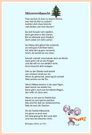 Mauseweihnacht Kindergedichte Weihnachten Text Gedicht Weihnachten