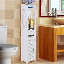 Descriptif meuble wc étagère bois. Meuble De Salle De Bain Blanc 80x15x15cm Etagere Machine A Laver Meuble Wc Ebay