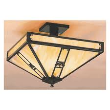 The hanging set up of a semi flush light allows for light to bounce. Pih 11 Arroyo Craftsman Pasadena Small Semi Flush Mount
