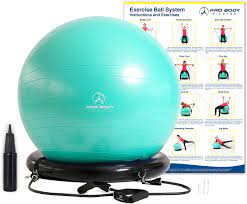 Maybe you would like to learn more about one of these? Amazon Com Exercise Ball Chair System Yoga And Pilates 65 Cm Ball With Stability Base And Workout Resistance Bands For Gym Home Or Office Aqua 65 Cm Sports Outdoors