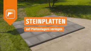Wir zeigen euch, wie ihr trittplatten für einen weg oder. Steinplatten Verlegen Auf Plattenlagern Obi Youtube