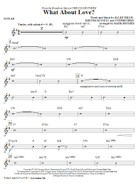 Pa took her out of school. What About Love From The Color Purple Guitar Sheet Music To Download