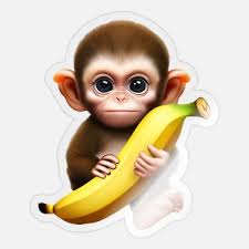 Sød lille abe stickers