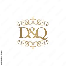 D&Q Initial logo. Ornament ampersand monogram golden logo Stock Vector |  Adobe Stock