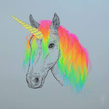 A Unicorn With A Bright Catchy Hair A Creativity Drawing Source By Instagram Unicorn Drawing Unicorn Painting Unicorn Sketch