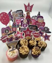 This is some next level hostessing, but here's the crux. Ready Made Food And Cake Toppers Picks Sticks 40th Birthday Party Food Buffet Ebay