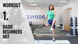 This involves doing one exercise for 30 seconds, resting for 30 seconds. Workout 1 15 Minute Home Workout The Body Coach Beginner Workout Series Youtube