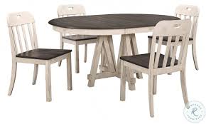 Add modern farmhouse style to your home with the. Clover Antique White And Gray Extendable Round Dining Table From Homelegance Coleman Furniture