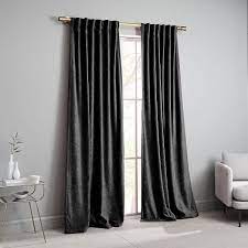 Oversized Adjustable Metal Rod Antique Brass Velvet Curtains Living Room Decor Curtains Curtains Living Room