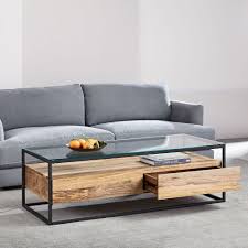 Box Frame Storage Coffee Table Large Coffee Table Coffee Table Wood Industrial Coffee Table
