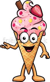 Black And White Cartoon Ice Cream Clipart Ice Cream Character Presenting Cartoon Clipart Vector Friendlystock Ice Cream Cartoon Cartoon Wallpaper Hd Cartoon Clip Art