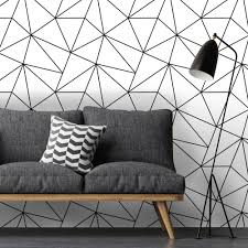 Black and white is a real classy color combination. Zara Mono Geometric Wallpaper In White Black I Love Wallpaper