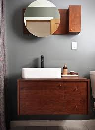 bathroom floating sink cabinet and