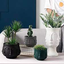 Unique Design Home Garden Decor Face Plant Pot Wholesale Cement Flower Pots Buy Flower Pots Cement Flower Pots Face Plant Pot Product On Alibaba Com