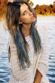 Unlike standard dye jobs, dip dyes allow you to show off a colored hair dyes sit on top of your natural hair color. Dark Brown Hair Dip Dyed Blue Hair Color Highlighting And Coloring 2016 2017