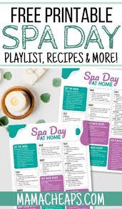 Diy Home Spa Day Printable Planner Mama Cheaps Spa Day At Home Diy Spa Day Spa Day