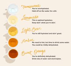 hydration chart learn to read the shades of your pee