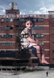 La Fresque D Une Jeune Fille Neo Classique Par Julien De Casabianca 3d Street Art Street Art Photographie Street Art