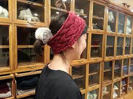 インスタグラムでも流行りのニットヘアーバンドを編みました ケーブル柄が可愛いヘアーバンドです ニットヘッドバンド ヘアバンド 編み方 ヘアー バンド