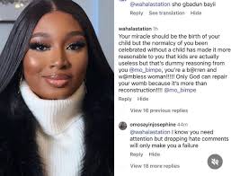 actress mobimpe shares hurtful comment from troll