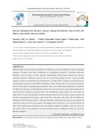 Pdf Halal Pharmaceuticals Legal Shari Ah Issues And Fatwa Of Drug Gelatine And Alcohol Contribution Originality