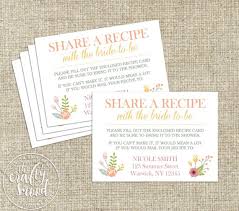 Pin By Christine Rodriguez On Wedding Recipe Cards Floral Recipe Cards Etsy Printables