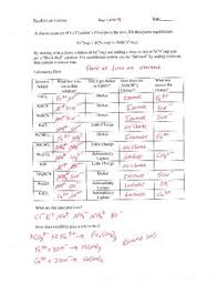 Equilibrium Le Chatelier Worksheets Teaching Resources Tpt