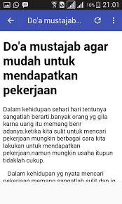 1 berdoa dengan doa umum yang telah diajarkan oleh rasulullah. Doa Agar Mendapat Pekerjaan For Android Apk Download